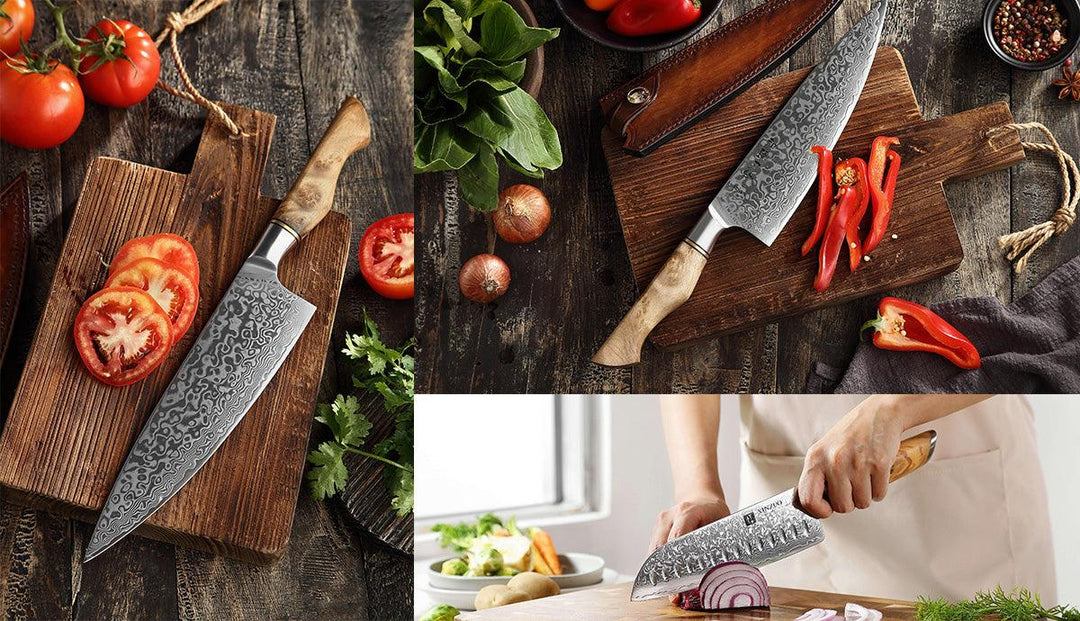 Damascus Santoku Chef Knife