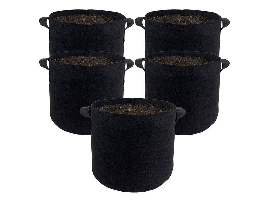 5 Packs Plant Grow Bags Fabric Pots Reinforced Handles