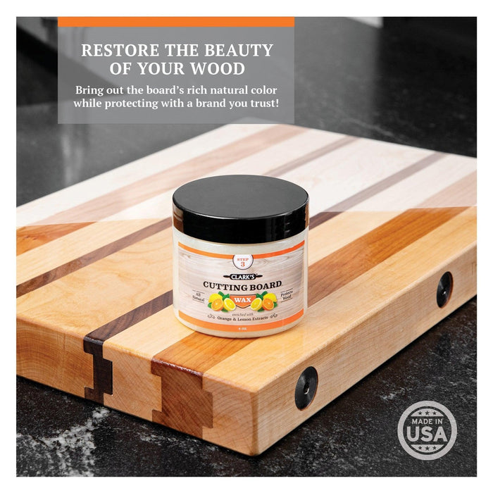 CLARK'S Cutting Board Finish Wax - Orange and Lemon Scented - The Bamboo Guy