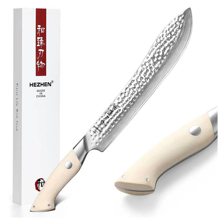 HEZHEN B38H 67 Layer Japanese Damascus Butcher Knife 10