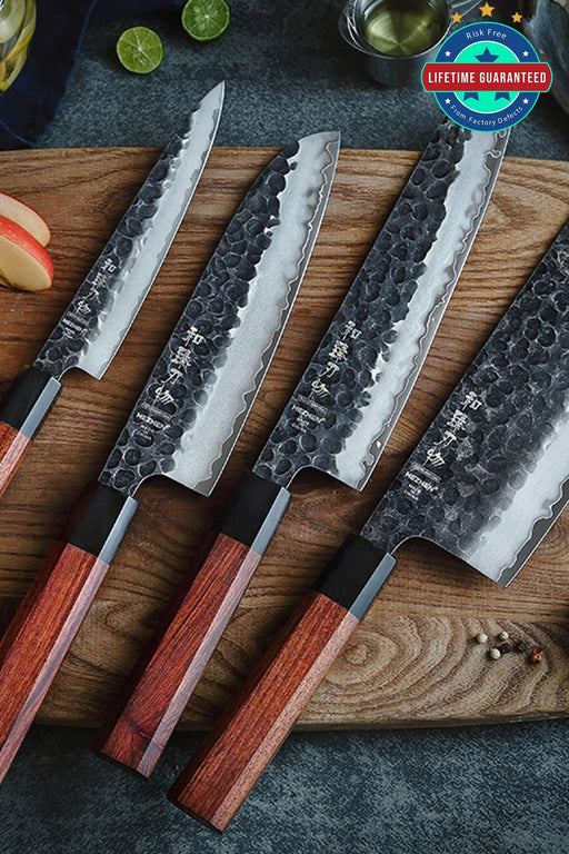 Hezhen PM8S Kitchen Chef Knife Set 4 Pcs Open Box