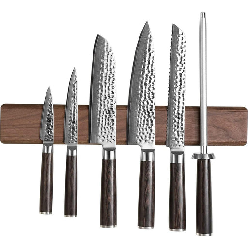 XINZUO Walnut Magnetic Wall Kitchen Knife Holder/Wall Knife Display 15.8 inch