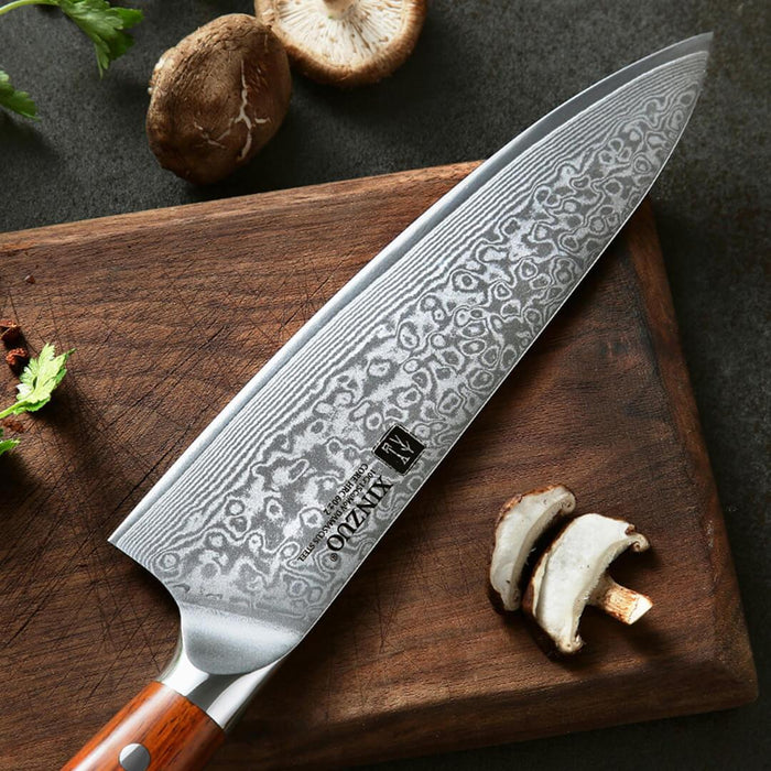 Xinzuo B13R 3 Pcs 67 Layer Damascus Steel Chef, Santoku, and Utility Knife Set