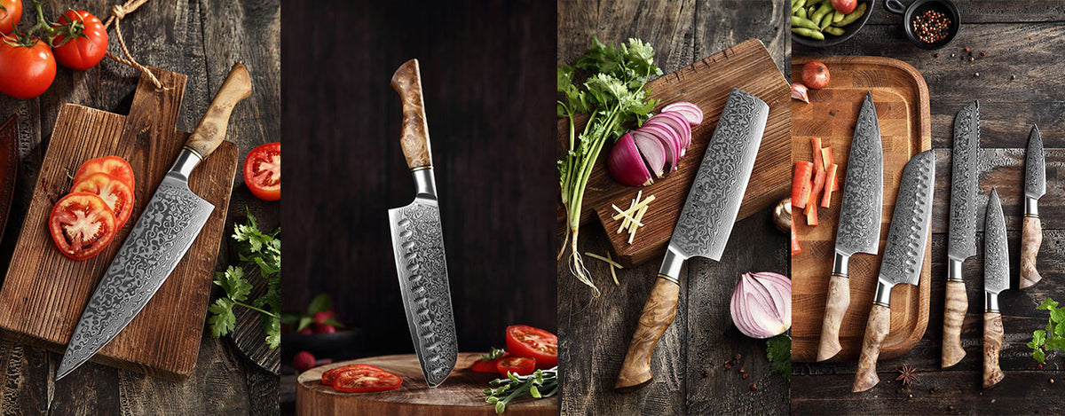 Build Your Own Damascus Knife Set With Xinzuo B30 Damascus Kitchen Knives