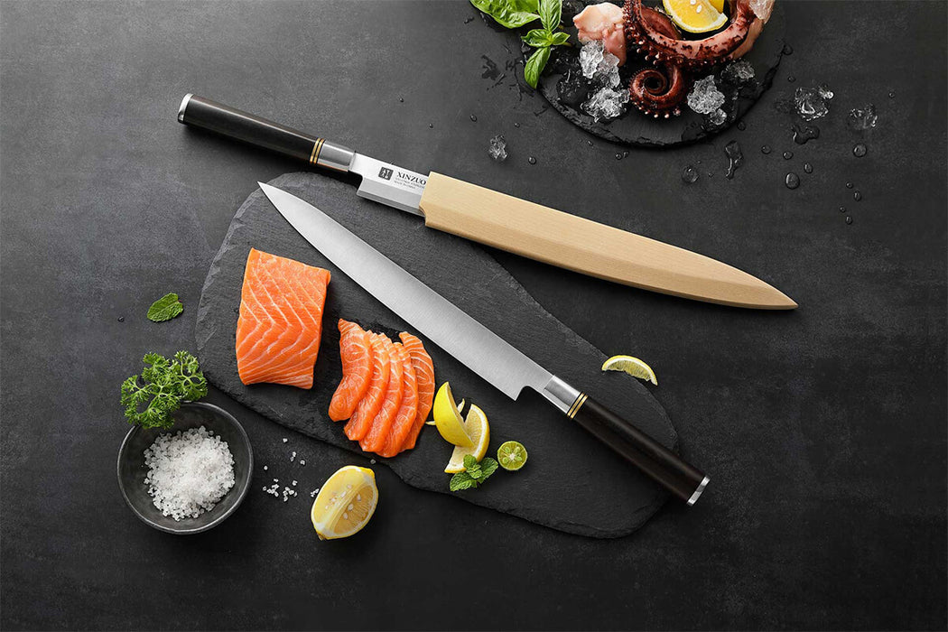Xinzuo SE Sandblasted Steel 10 inch Sashimi Kitchen Knife 3