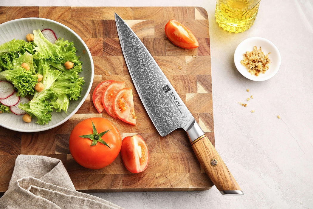 Xinxuo B37 Japanese Damascus Steel 73 Layers Powder Steel Kitchen Chef Knife - The Bamboo Guy